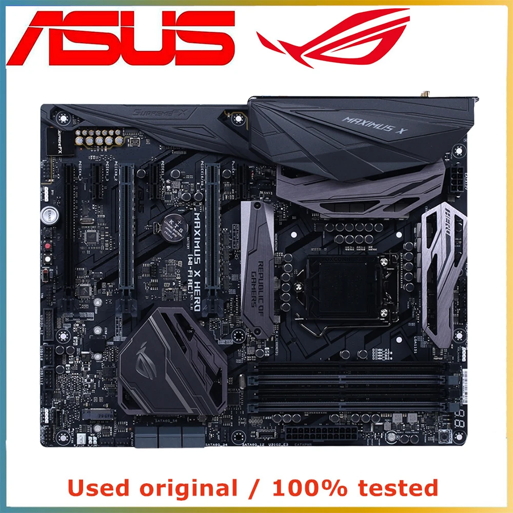Z370 Per Asus Rog Maximus X Hero (Wi-Fi Ac) Scheda Madre Del Computer Lga 1151 Ddr4 64G Per Scheda Madre Desktop Intel Z370