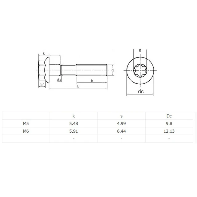Torx Screw Diagram