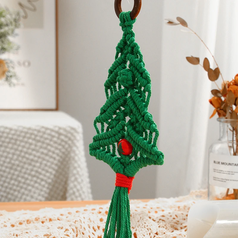 1PC, Christmas Decorations Christmas braided beaded decorative craft, christmas-themed party decoration