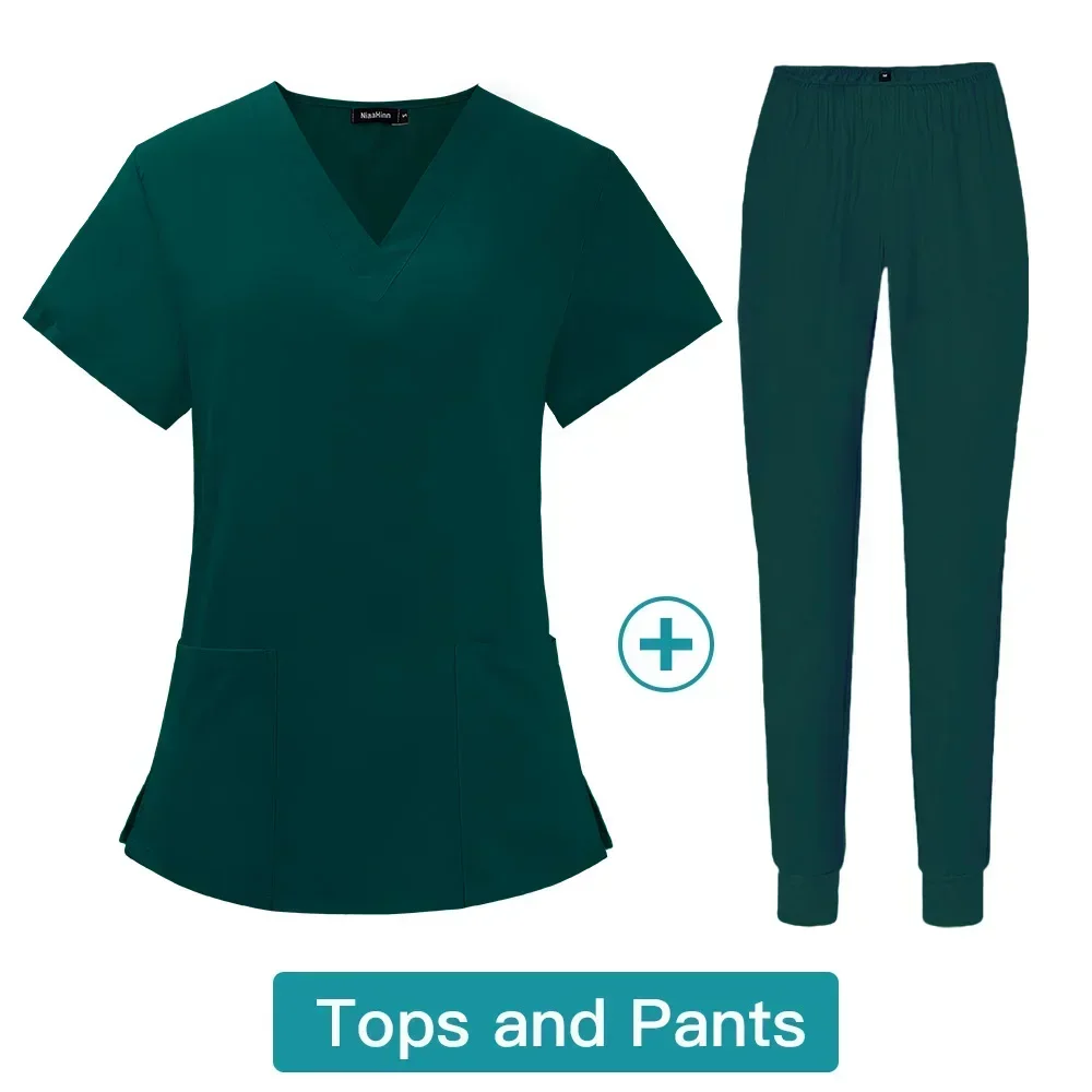 Hospital Dental Clinic and Operating Room Stylish Medical Work Uniform Set for Doctors and Nurses in Beauty Salon Pet