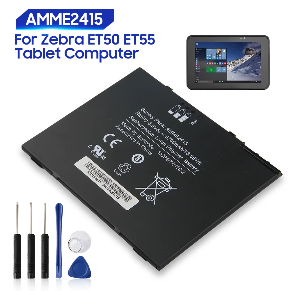 Купить Original Replacement Tablet Battery For Zebra ET50 ET55 1ICP4/77/110-2 AMME2415 Genuine 8700mAh  Мобильные телефоны и | Mobile Phone Batteries (1005003697803088)