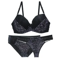Ensemble de soutien-gorge Sexy grande taille, trois pièces, sous-vêtements pour femmes, transfrontalier, meilleure vente pour la maison, matériau confortable, Assurance qualité 2