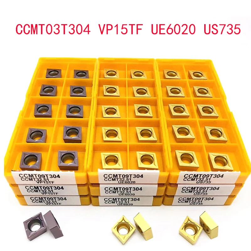 

CCMT060204 CCMT09T304 CCMT09T308 VP15TF UE6020 US735 CNC Internal turning tool carbide turning tool milling tool lathe tool CCMT