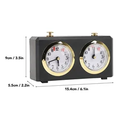 Professional Portable Chess Timer with Easy - to - Read Large Dials and Multi - Functional Mechanical Design (Black)