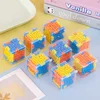 Mini Speed Cube Rolling Ball Game Cubos Maze Toys For Children Educational3D Maze Magic Cube Transparent Six-sided Puzzle 1