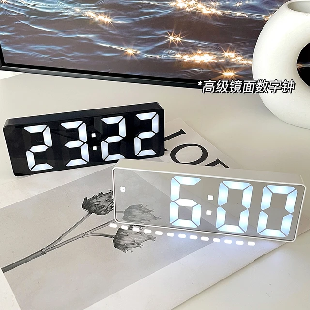 Reloj despertador Digital LED inteligente para mesita de noche, despertador  electrónico para mesa de escritorio - AliExpress