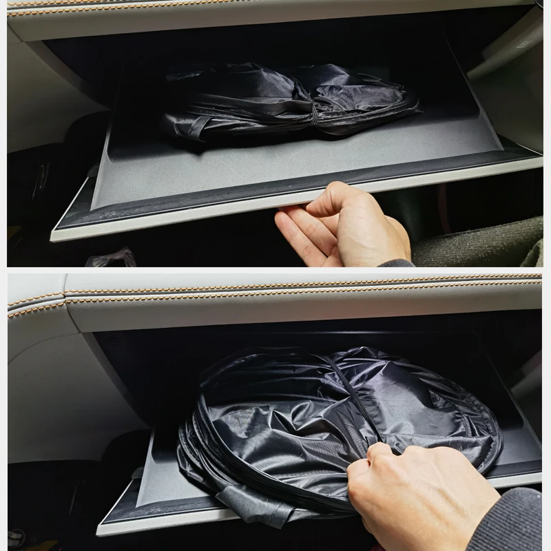 Windshield Sunshade Car Sunshade Windshield Sun Shade Car Sunshade Front Windshield Parasol V-shaped For EV Sun-proof and Heat-insulation Foldable Sun Shade Umbrella