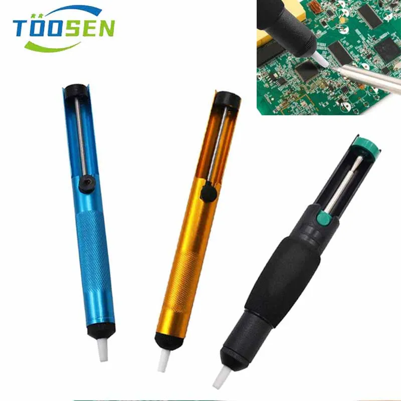 Remove waste tin residue absorber Soldering Sucker Pen  rebound setting High temperature resistant Hand Welding Tools mijing universal double bearing jig fixture pcb holder for mobile phone motherboard cpu glue remove soldering repair tools