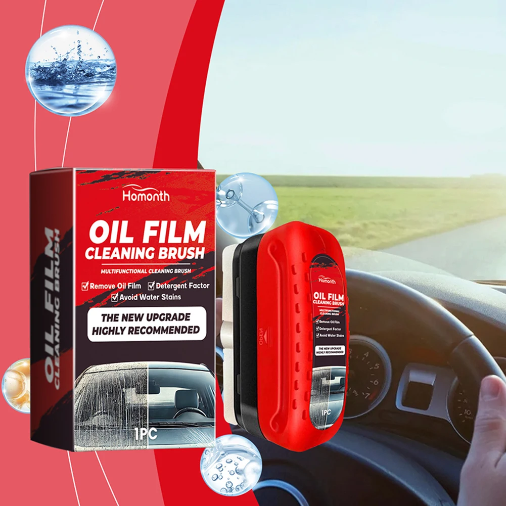 Oil Film Remover Car Window Glass Cleaner Removes Dirt Car Glass Glossy Powerful Car Cleaning Brush Car Windshield Cleaner