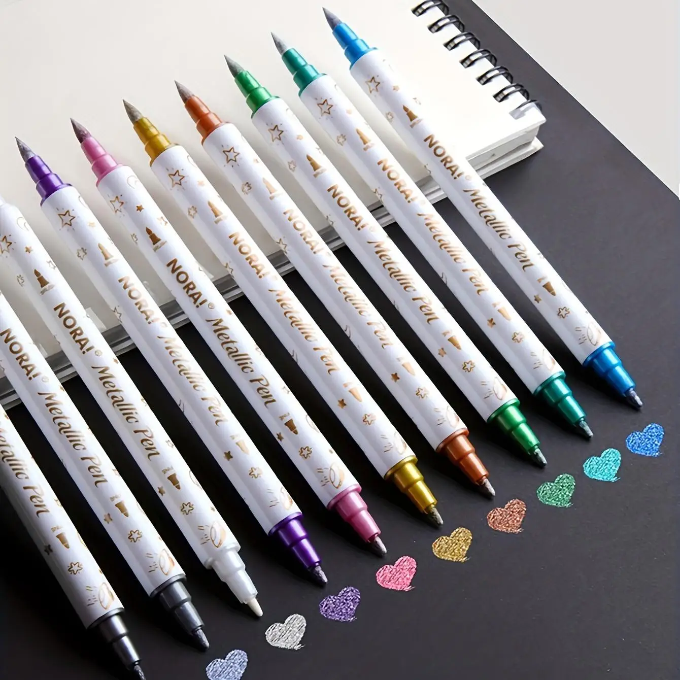Metallic Glitter Marker Pens Dual Tip Brush And Fine Point DIY Album Black Cards Scrapbooking Craft Supplies 10Pcs metallic markers pens,marker pens,pen marker,color marker pens,markers pen,permanent marker pen,permanent marker,paint marker pen,white marker pens,permanent markers,acrylic paint markers,marker pen,art marker pens,art markers,paint marker pens