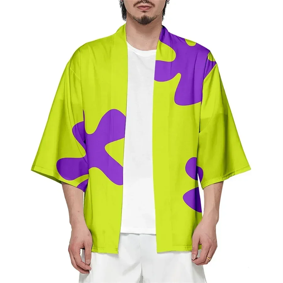 Cárdigan con estampado 3D de personajes de Anime, Kimono japonés Yukata, moda urbana, informal, holgado, para playa