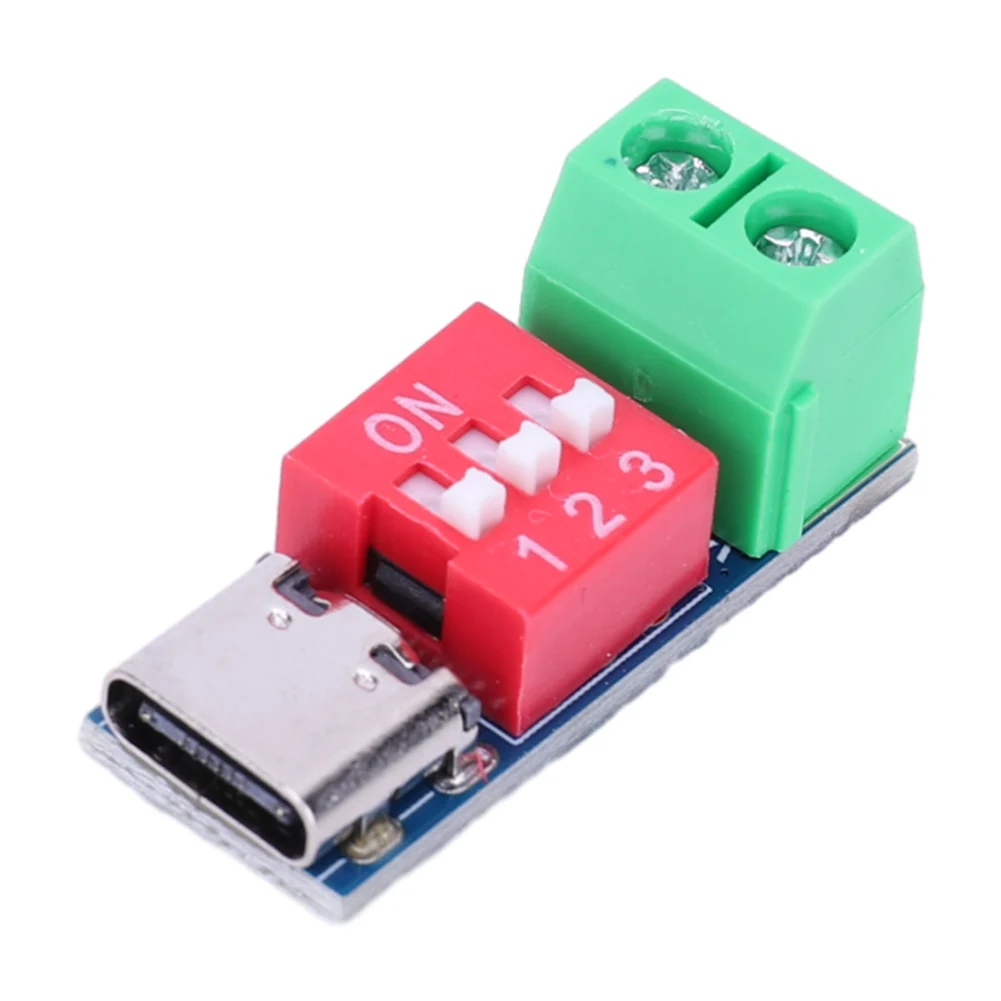 PD Fast Charging Test Board 5-20V Adjustable PD Trigger Board Module High Speed 100W Voltage Connetor Power Supply Accessories