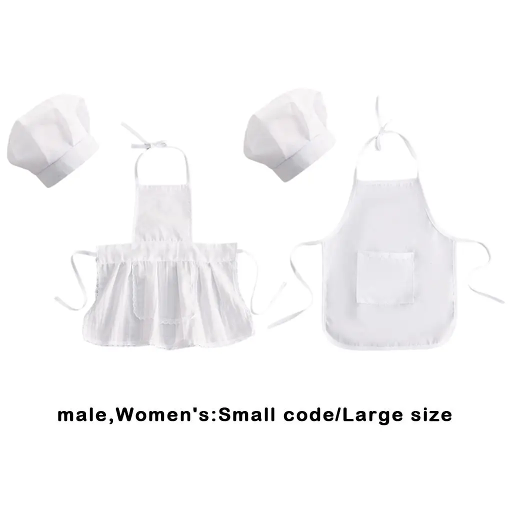 Infant Newborn Photography Prop Picture Chef Apron Set Uniform for Boy Girl