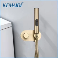 KEMAIDI แปรงทองห้องน้ํา Bidet ก๊อกน้ํา Wall Mount Bidet Sprayer สําหรับห้องน้ําร้อนน้ําเย็นผสมห้องน้ํา Bidet ฝักบัว 1