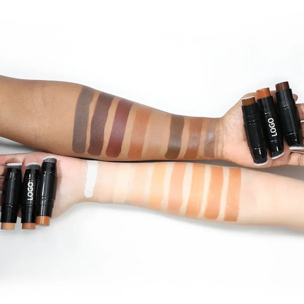Double-headed Concealer Stick Private Label 2in1 Repairing Brightens Skin Tone Waterproof Sweatproof Trimming Face Makeup Custom 6