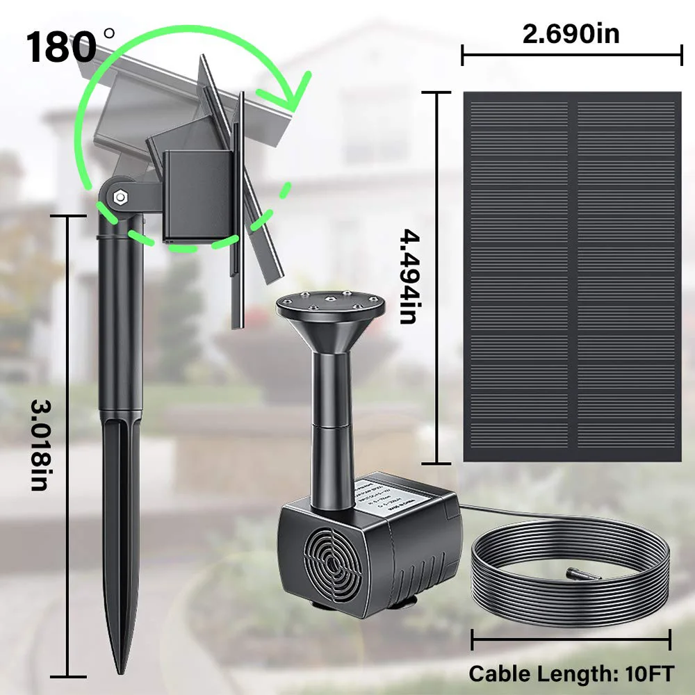 Solar Fountain Water Pump Kit Solar Powered Water Fountain With Stake For Outdoor Bird Bath Pond Pool Garden Fish Tank Yard solar fountain solar fountain pump water fountain garden pond fountain solar water pump bird bath bird bath supplies