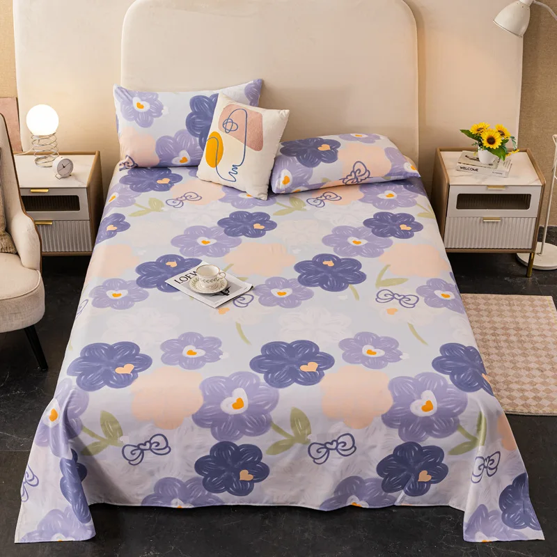 

Bedding Printing Skin-friendly Cotton Quilt Cover Student Dormitory Home Single And Double Bed Quilt 2pcs Cover Pillowcase