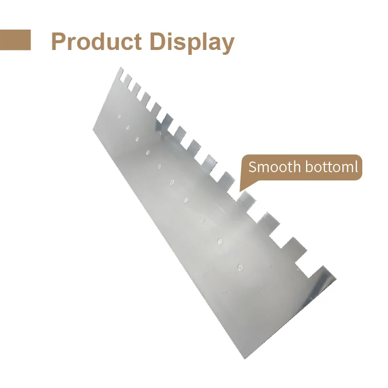 Long Trowel 40cm Stainless Steel Blade Wood Handle Good Elasticity Left Square Tooth Multi-Purpose Masonry Trowel For Wall Tile 4