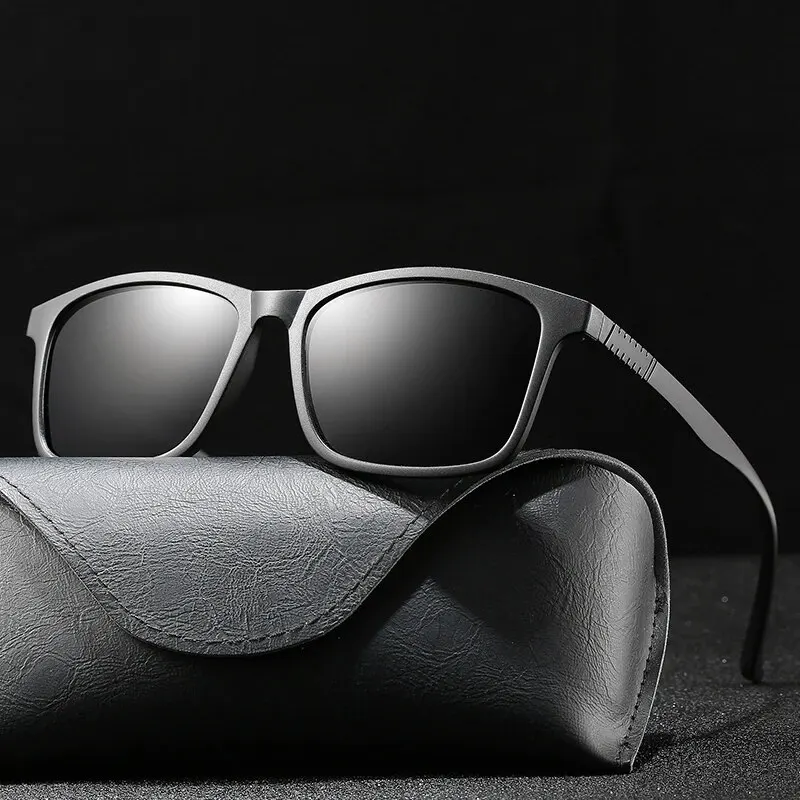 Outer Blue Square Sunglasses,Fashionable Men's Metal, UV400 Gradient Lenses for Timeless Style main image 1