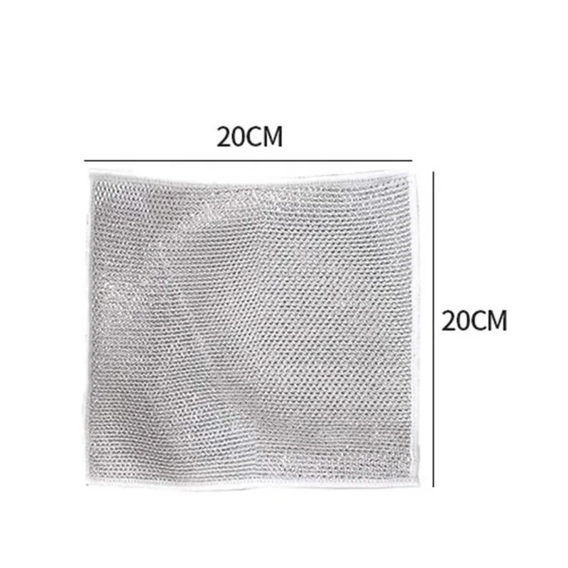 1/3/5Pcs Wire Dishwashing Rag, Multifunctional Non-Scratch Wire Dishcloth for Cleaning Kitchen Bathroom