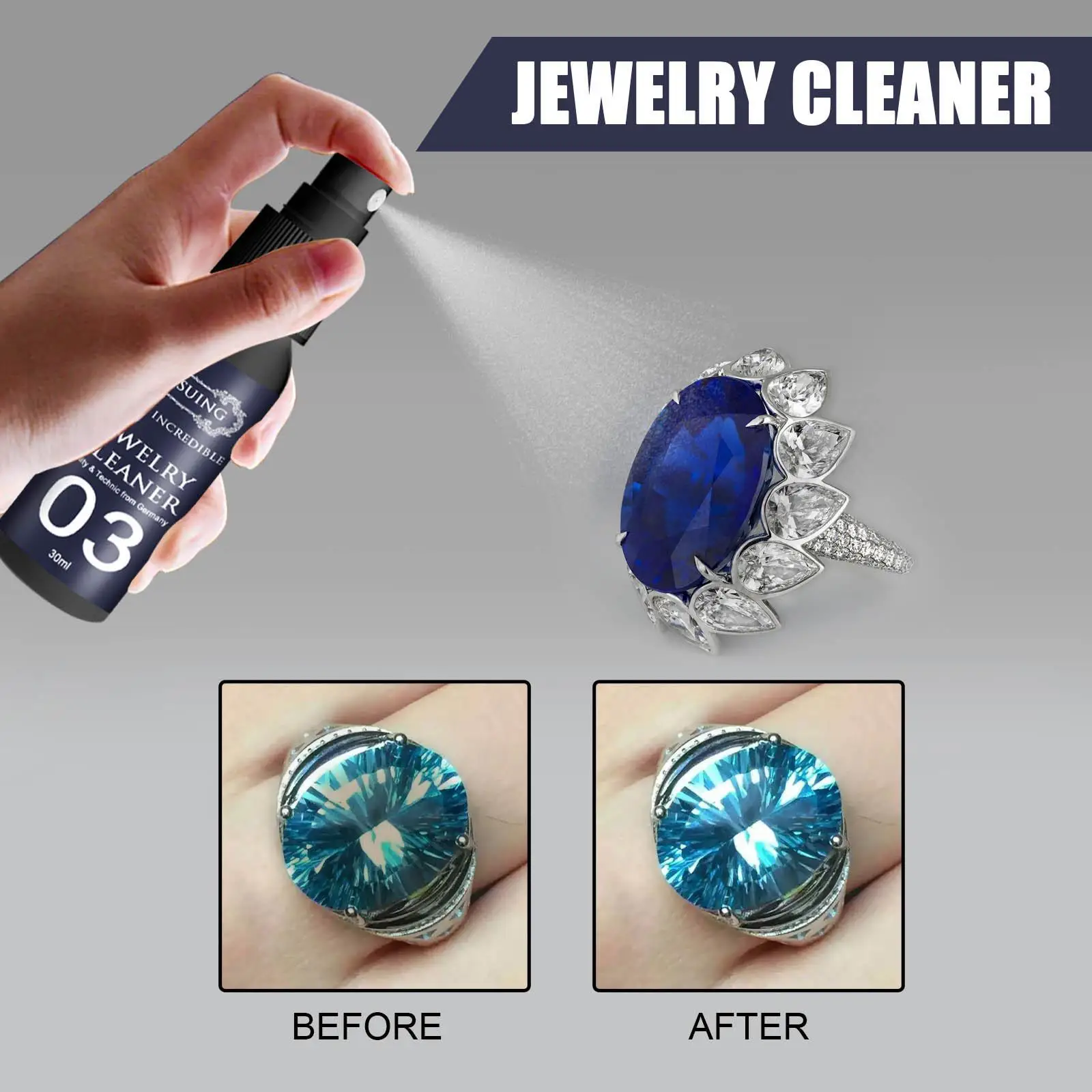 Connoisseurs Silver Jewelry Cleaner Agents Wash Oxidized Sterling