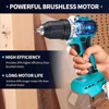 10mm Brushless Electric Drill Cordless Handheld Drill Screwdriver 2 Speed 23 Torque Setting Fit Makita 18V Battery (No Battery) 6