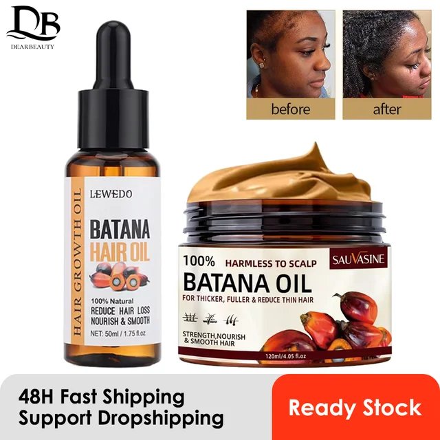 100% Natural Batana Oil Batana Butter Hair Mask Treatment Deep Conditioner for Dry Damaged Hair and Growth Nourishing & Smooth 1