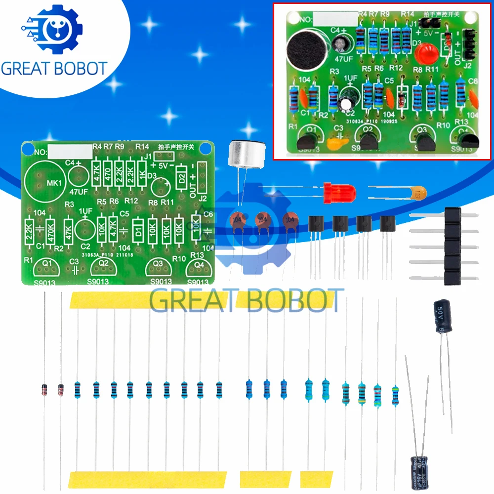 Clap Sensor Kit BS Electronic Acoustic Clap Control Switch DIY Kit! Integrated PCB ...
