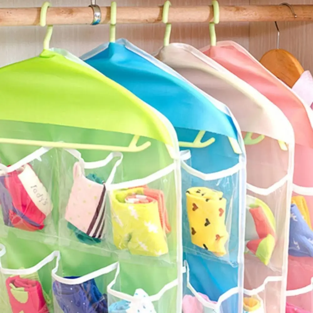 Portable 16 Grids Hanging Bag Multifunctional Pocket Hanging Storage Bag Foldable Big Wall-Mount Bags 4