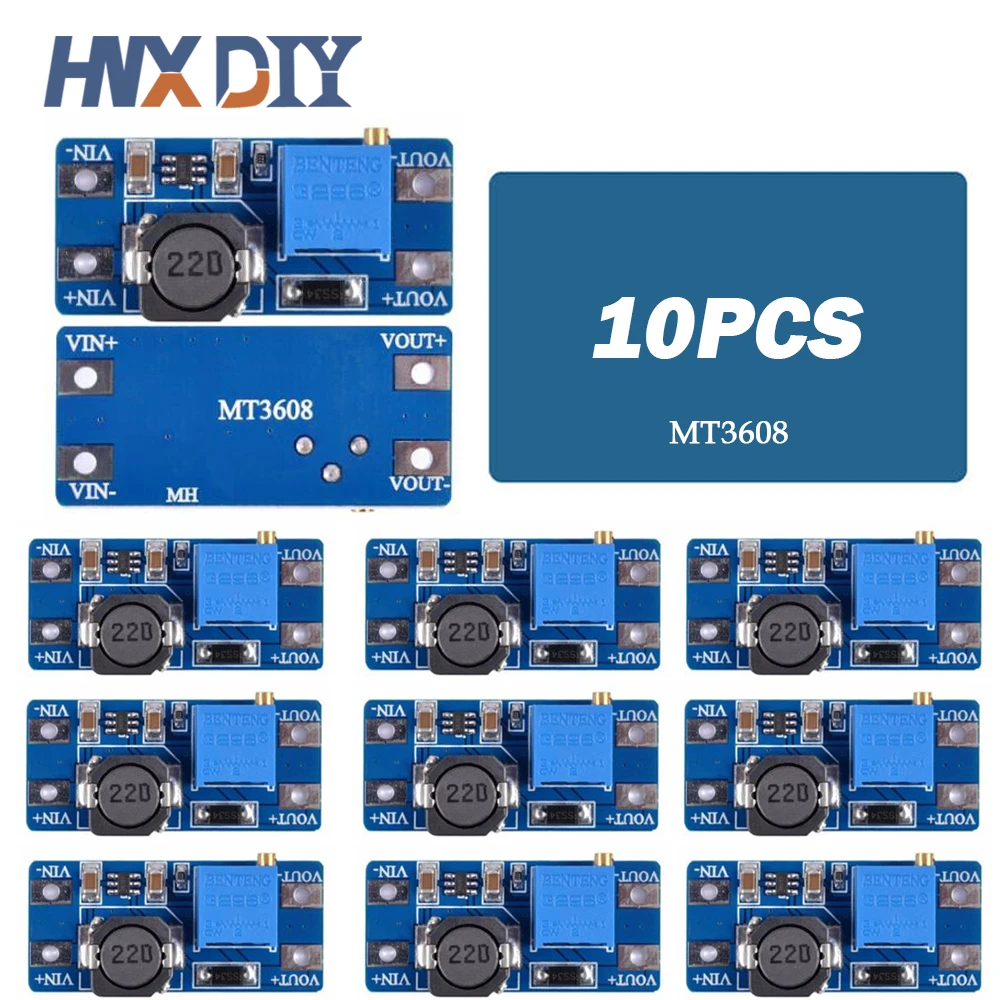 1-10 Pz Mt3608 Dc-Dc Modulo Boost Regolabile 2A Modulo Step-Up Piastra Boost Con Micro Usb 2V-24V A 5V 9V 12V 28V