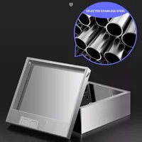 130 มม.x 130 มม.ฝังซ่อนชั้นซ็อกเก็ต Universal มาตรฐาน EU/FR/BR/IL/IT/เกาหลีสําหรับห้องครัวห้องน้ํากระเบื้อง Inlay 5