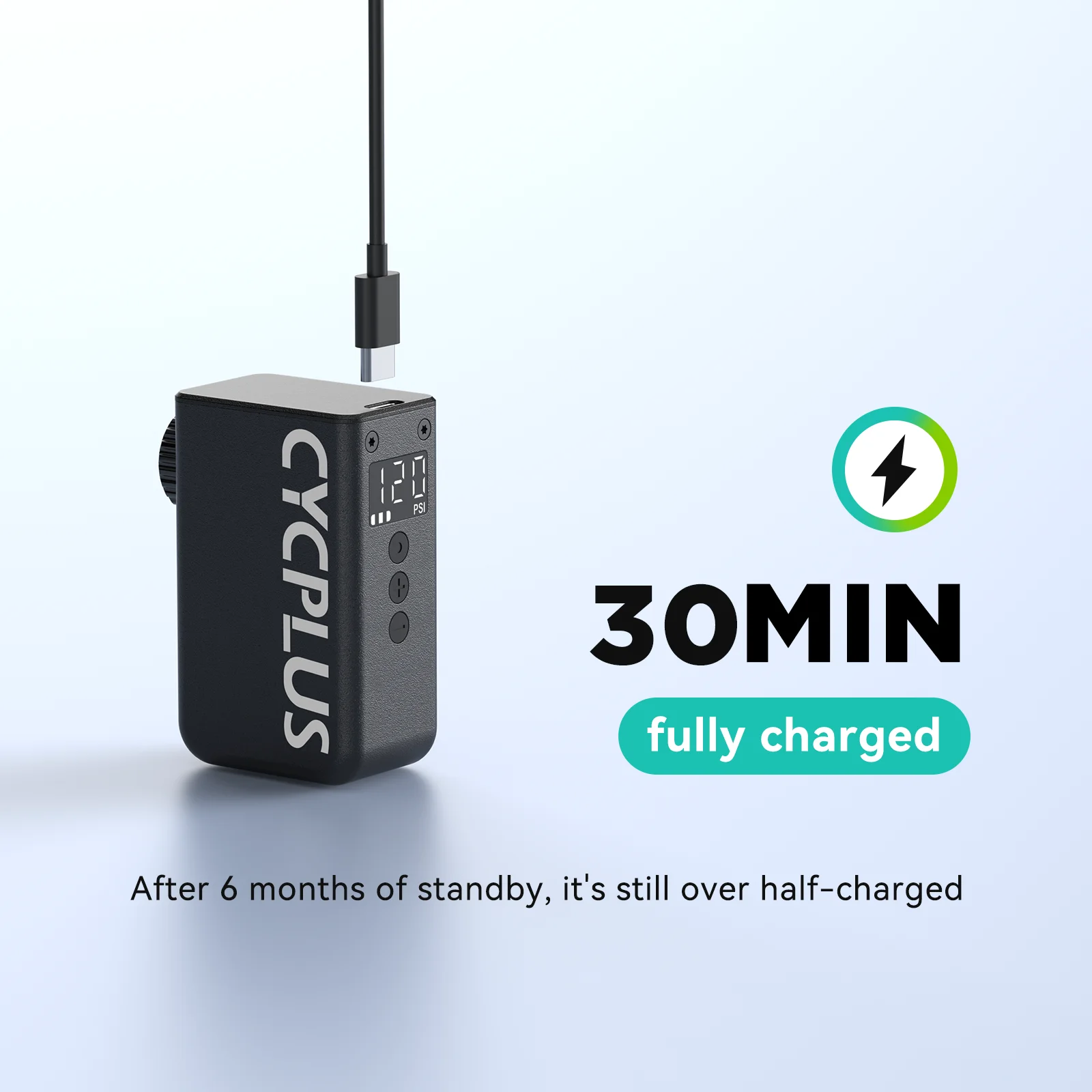 CYCPLUS ポータブルミニ電動空気入れ 自転車用コードレスタイヤ