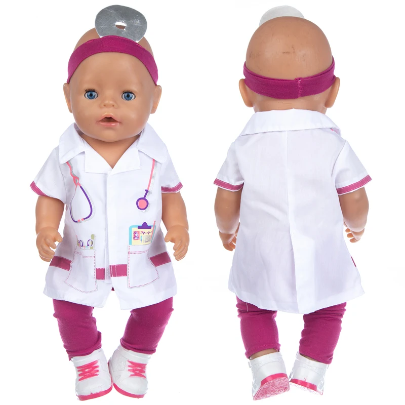38cm doll clothes for 43cm Bebe doll boy clothes pants blue elephant set for 17" doll fur pajama