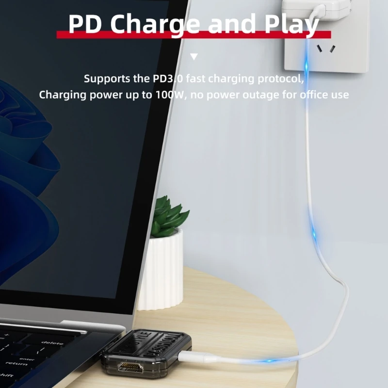 High Performances USB C Hub with 4K HDTV , Fast 100W Power Delivery, Quick 5Gbps Data Transfer Rates for Everyday Tasks