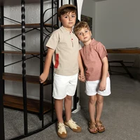 Ensemble d'été Gingham SS26 Ali Co : Robe pour filles, barboteuse pour bébés, chemise et pantalon pour garçons et tout-petits 6