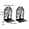 2Pc Tree Bookend, Metal Material Boo kend, Office Accessories for Readers and Book Fans, Desktop Storage and Decorative Supplies 6