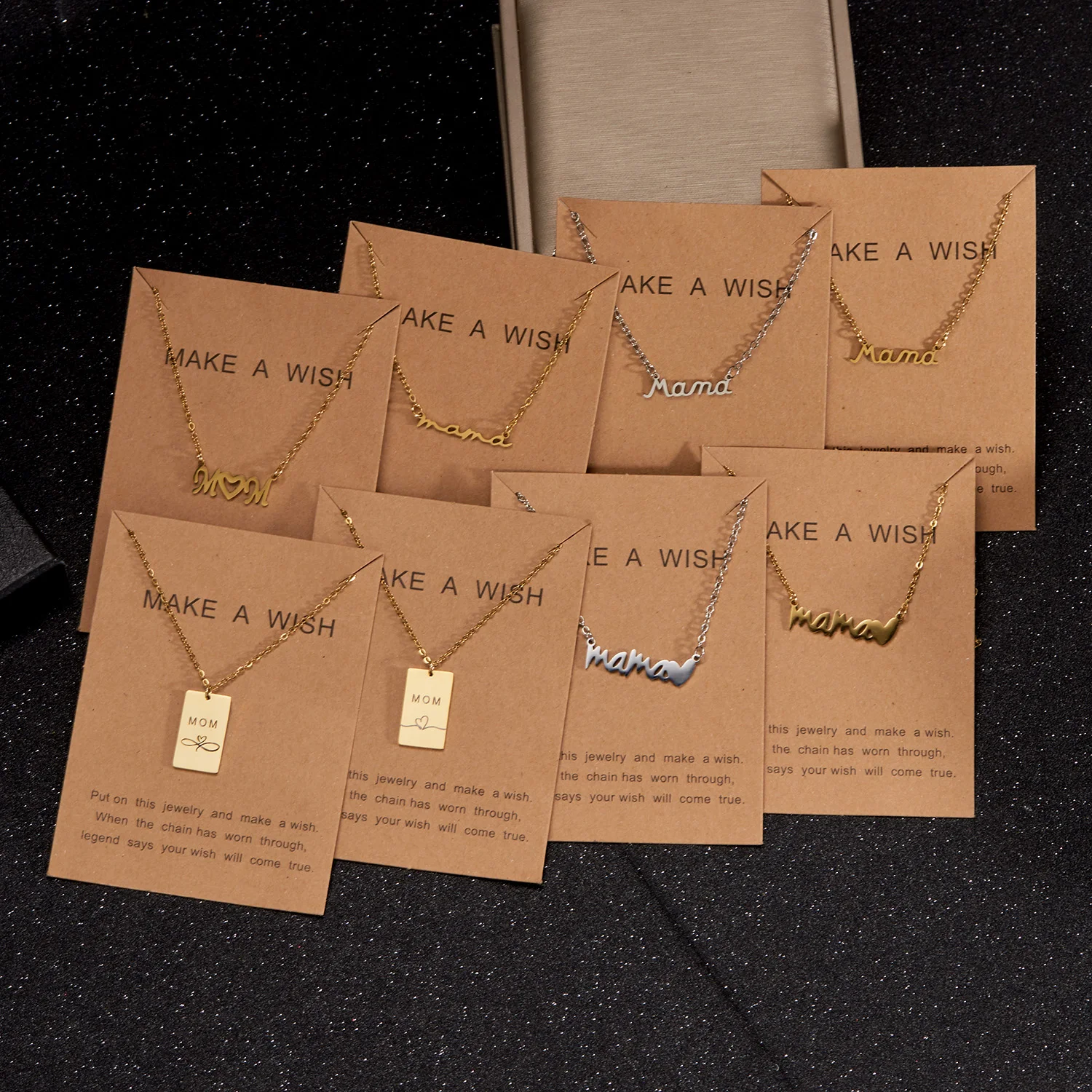Edelstahl Halsketten Muttertag Mama Herz Brief Anhänger Kragen Kette Halskette für Frauen Halsreif Schmuck Mutter besten Geschenke