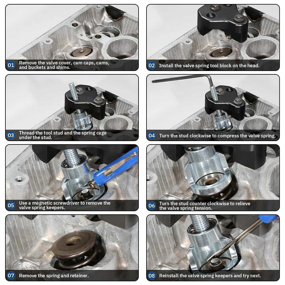 Valve Spring Clamps Aluminum Valve Spring Compressor Tool DOHC for Subaru WRX STi Forester Legacy Outback Baja PQY-VSC03