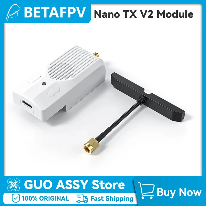 BETAFPV Nano TX V2 ExpressLRS V3.3 Модуль TCXO ELRS 2,4 ГГц/915 МГц/868 МГц Антенны Система охлаждения Вентилятор 1804 Радиатор-Антенны thumbnail 2