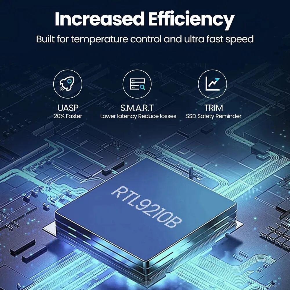 M.2 SSD 인클로저, NVMe/SATA 듀얼 프로토콜 USB 3.2 하드 디스크 케이스, PCIe SSD 박스, PC 노트북 외부 스토리지 박스, 10Gbps