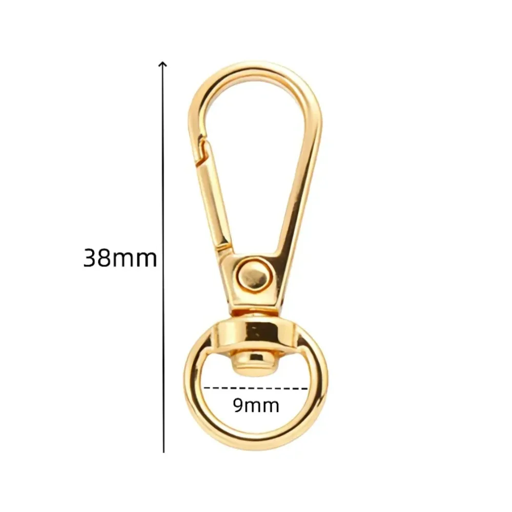 5-50개 9mm 금속 가방 버클 회전식 로브스터 클래스프 트리거 클립 스냅 훅 핸드백 걸이 키체인 DIY 바느질 액세서리