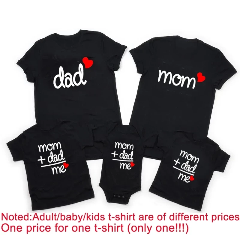 Mom Dad Me Family Matching Outfits Father Daughter Son Clothes Look Tshirt Dad and Me Dad Baby Kids Clothes Father Baby Outfits 2