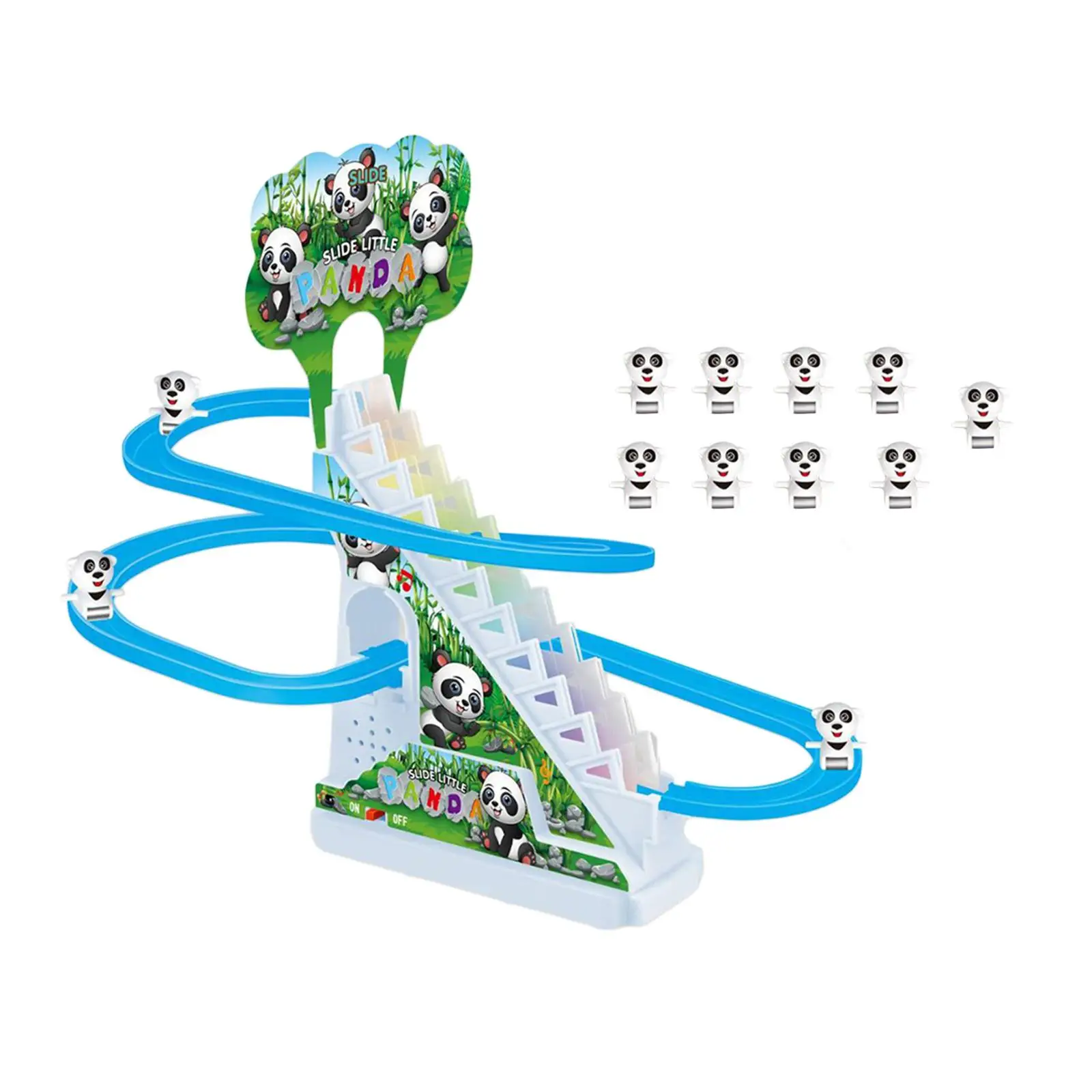 

Panda Track Slide Toys Motor Activity Toy Panda Climbing Slide Down for Kids