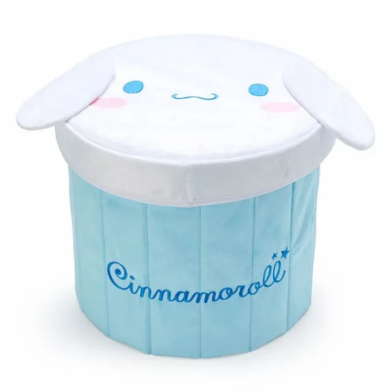 Japan Sanrio Kawaii Stool Storage Box HelloKitty Desktop Storage Bucket PompomPurin Large Capacity Folding Underwear Box