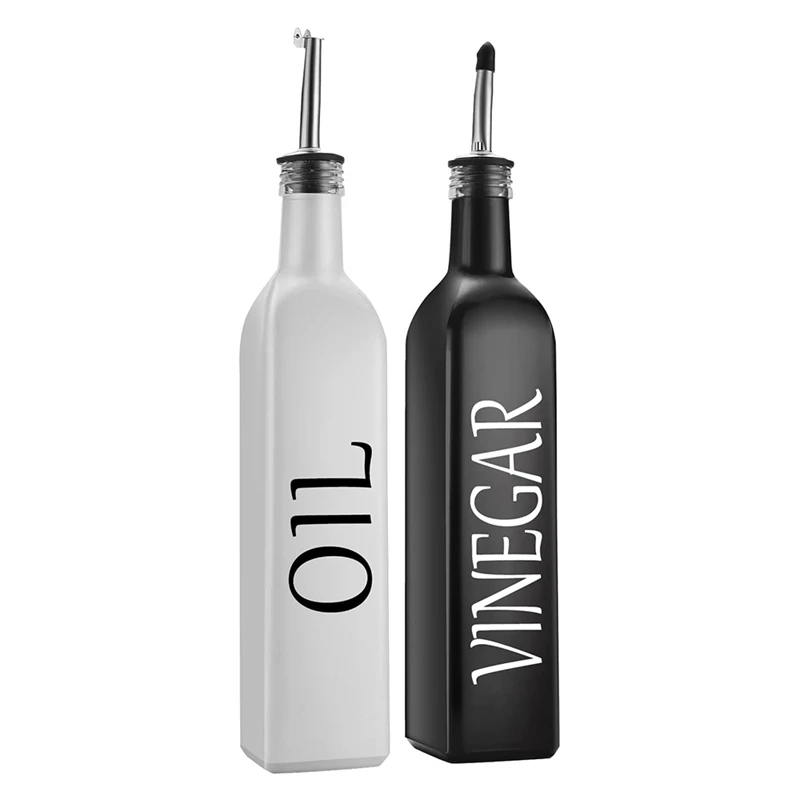 

Набор из 2 предметов с дозатором для масла и уксуса, черно-белая искусственная стеклянная бутылка для оливкового масла