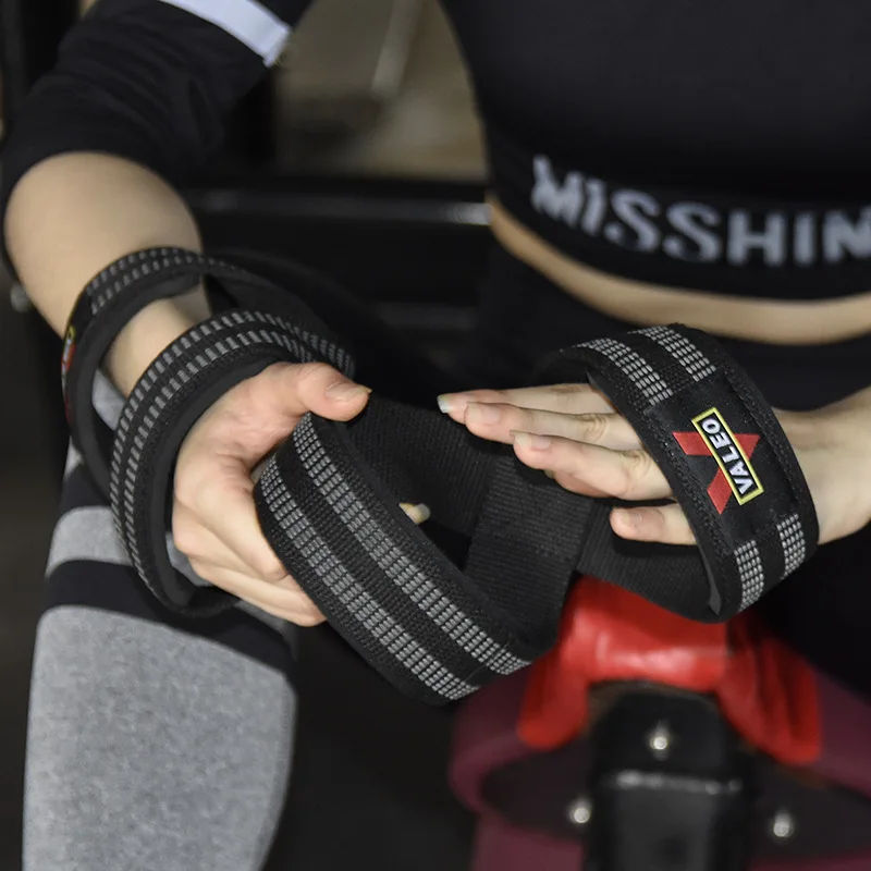 1Pair Figure 8 Weight Lifting Straps DeadLift Strap for Powerlifting Weightlifting Lifting Gym Wrist Wraps Fitness Bodybuilding 2