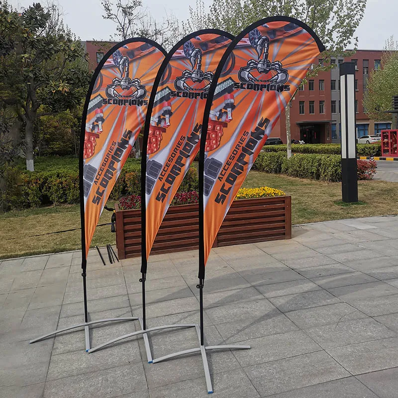 Teardrop Beach Flag Custom Printed Banner Outdoor Advertising