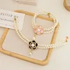 Wholesale Dog Cat Pearl Necklace Jewelry Diamond Pendant Adjustable Luxury Pet Collar Wedding Birthday Prom Costume Accessories 4