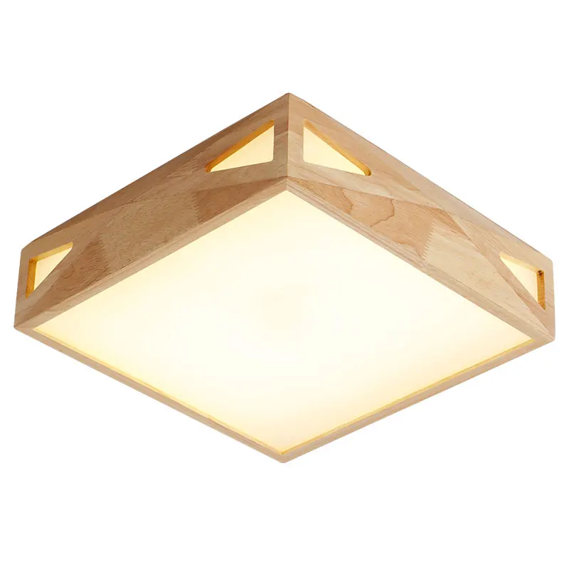 

Japanese Ceiling Lamp Tatami LED Solid Wood Nordic Style Master Bedroom Lamp Simple Square Small Household Living Room Lamp