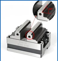 High-precision Four-turn Table Fixture Self-centering CNC Vise CNC Machining Center Concentric Flat-nose Pliers 0.03MM 1